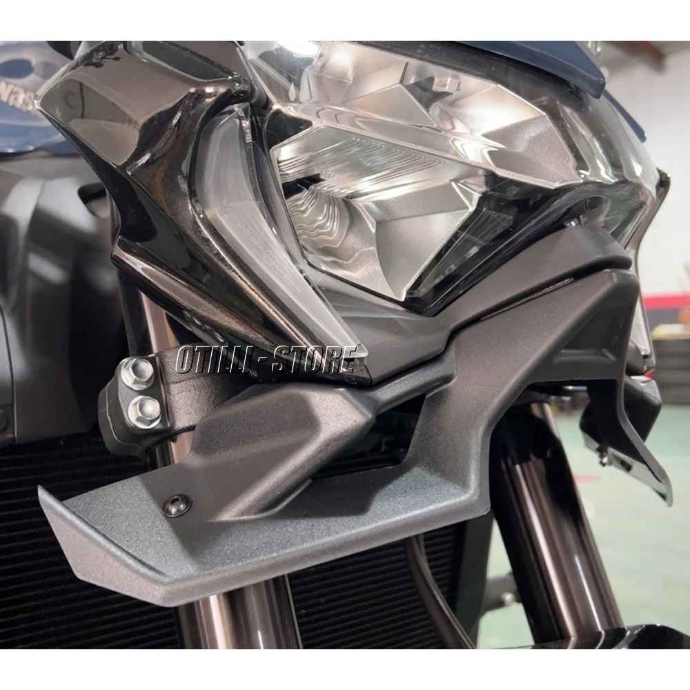 Carbon Fiber Motorcycle Z 900 Naked Front Spoiler Winglet Aerodynamic Wing Kit Spoiler New For Kawasaki Z900 2020 2021 2022