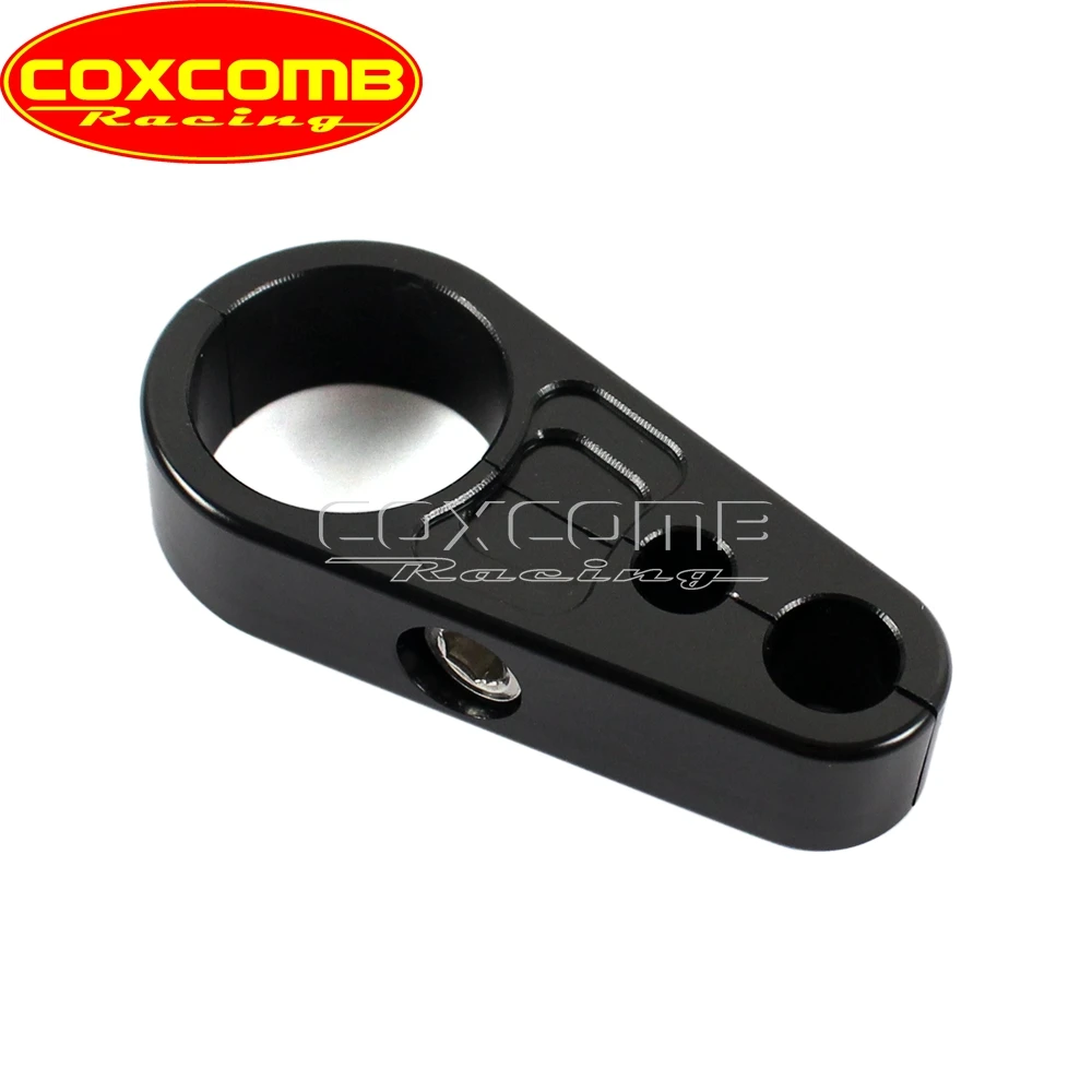 25mm/32mm CNC Aluminum 1 1/4" Brake Cable Clamp Dual Throttle Cable Holder Frame Bar for Harley Honda Yamaha Suzuki Cafe Racer