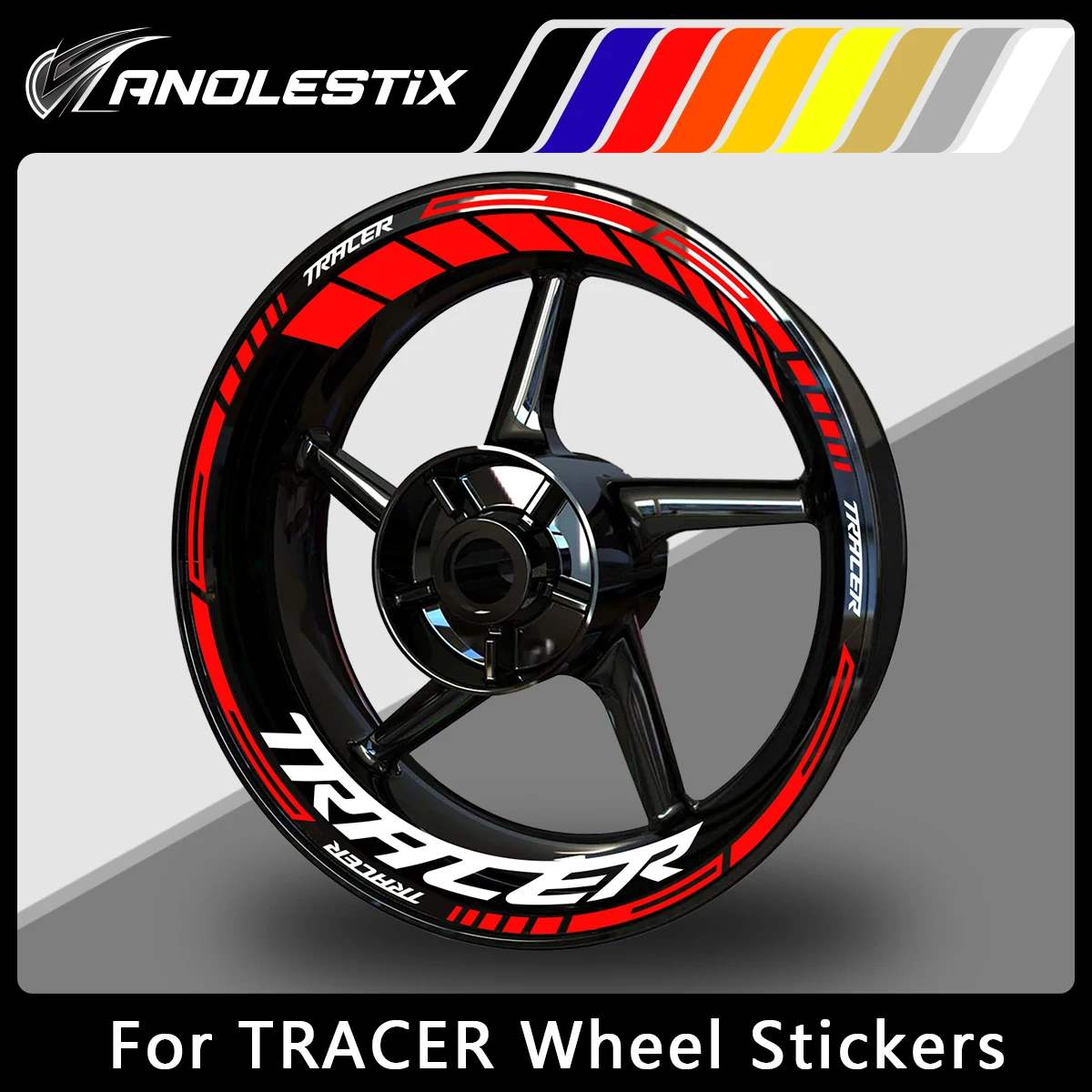 AnoleStix Reflective Motorcycle Wheel Sticker Hub Decal Rim Stripe Tape For YAMAHA TRACER7 TRACER9 TRACER7GT TRACER9GT