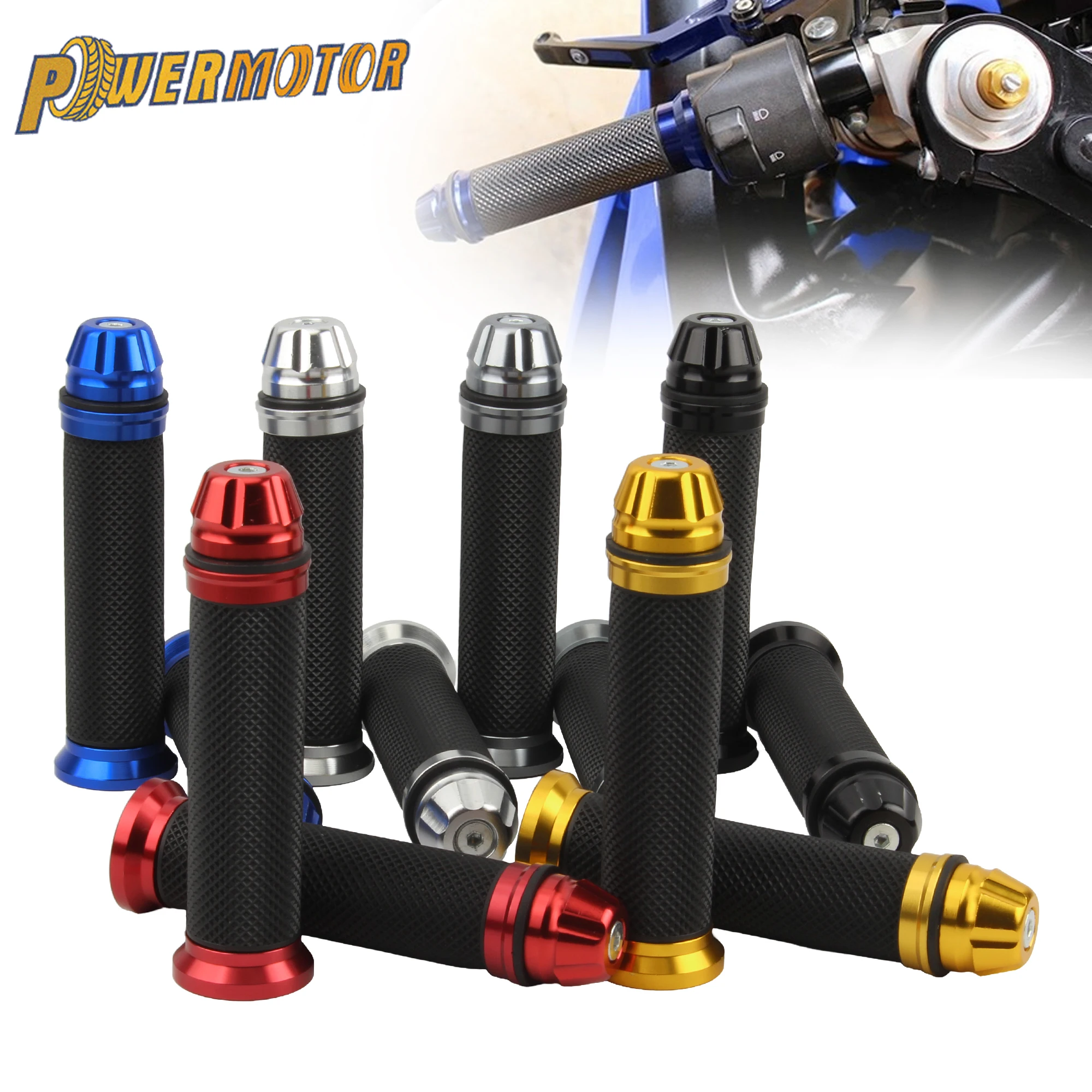 7/8 inch 22mm Motorcycle Grips Hand Grips Handlebar Handle Grip For Aprilia Victory Honda Suzuki Kawasaki Yamaha BMW Ducati