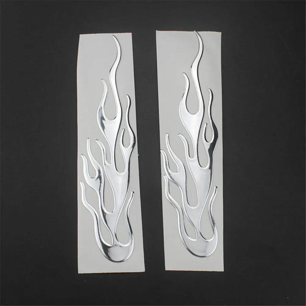 Universal Motorcycle 3D Flame Fire Reflective Sticker Vinyl Decal Touring Atv Scooter Off-road