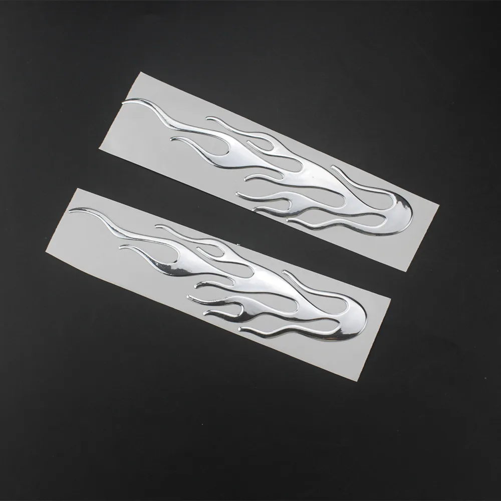Universal Motorcycle 3D Flame Fire Reflective Sticker Vinyl Decal Touring Atv Scooter Off-road