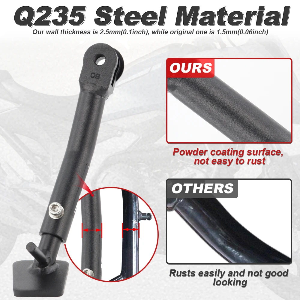 For Honda NC750X 2021 2022 2023 2024 2025 2026 Motorcycle Adjustable Kickstand Steel Side Stand Holder Parking Rack Support Foot