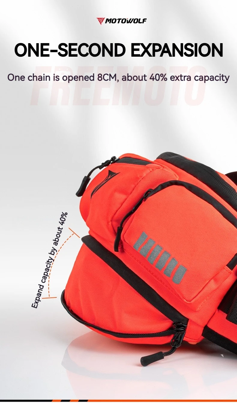 Motowolf Waterproof Motorcycle Waist Bag Multifunctional Outdoor Motocross Cycling Pack Anti-Splash Premium Oxford Cloth