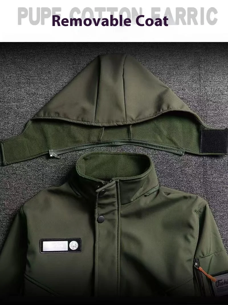 2025 Men'S Motorcycle Jacket With Autumn And Winter Velvet Training Set Anti-Wear Waterproof Cold Resistant Jacket Holiday Gifts