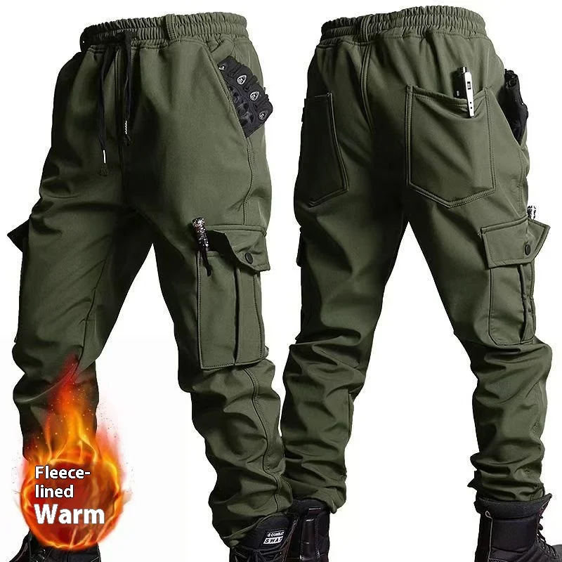 2025 Men'S Motorcycle Jacket With Autumn And Winter Velvet Training Set Anti-Wear Waterproof Cold Resistant Jacket Holiday Gifts