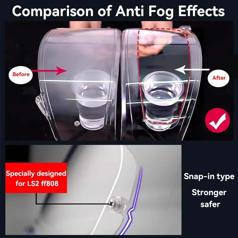Anti fog film for LS2 ff808 Ff808 FF808 Motorcycle Helmet Lens Visors lens Anti fog sticker Helmet Accessories