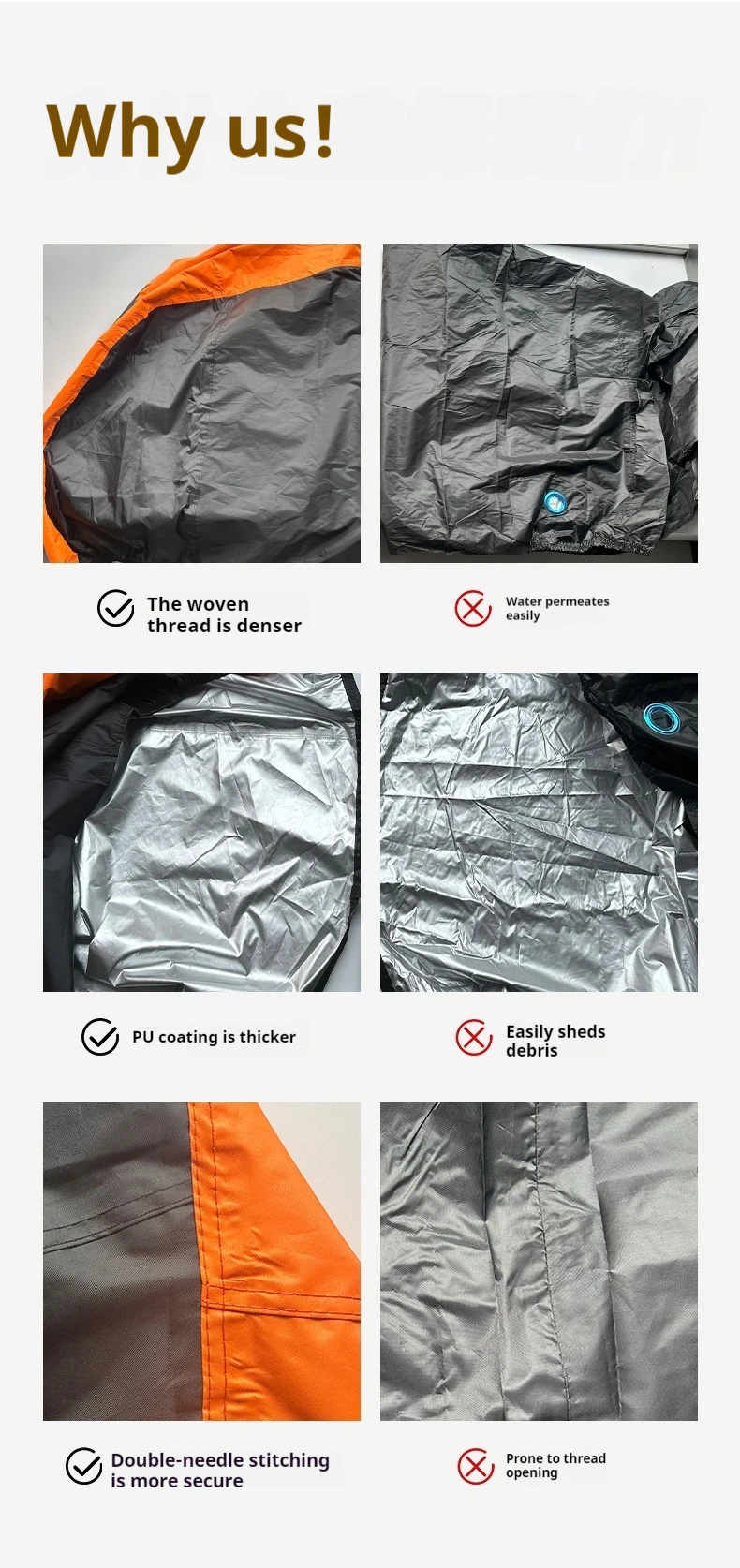 Universal Motorcycle Cover 420D Heavy Duty Oxford Waterproof Outdoor Dustproof Rainproof Sun Protection UV Resistant All Weather