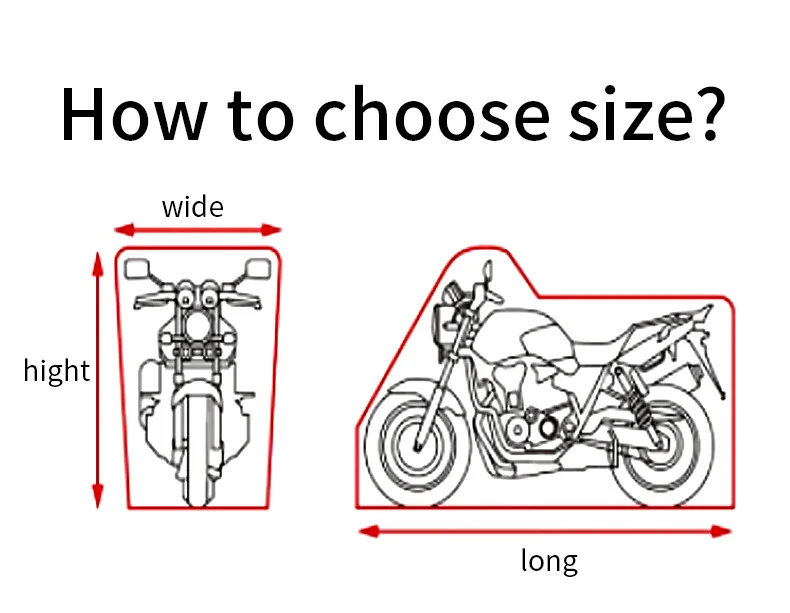 Universal Motorcycle Cover 420D Heavy Duty Oxford Waterproof Outdoor Dustproof Rainproof Sun Protection UV Resistant All Weather