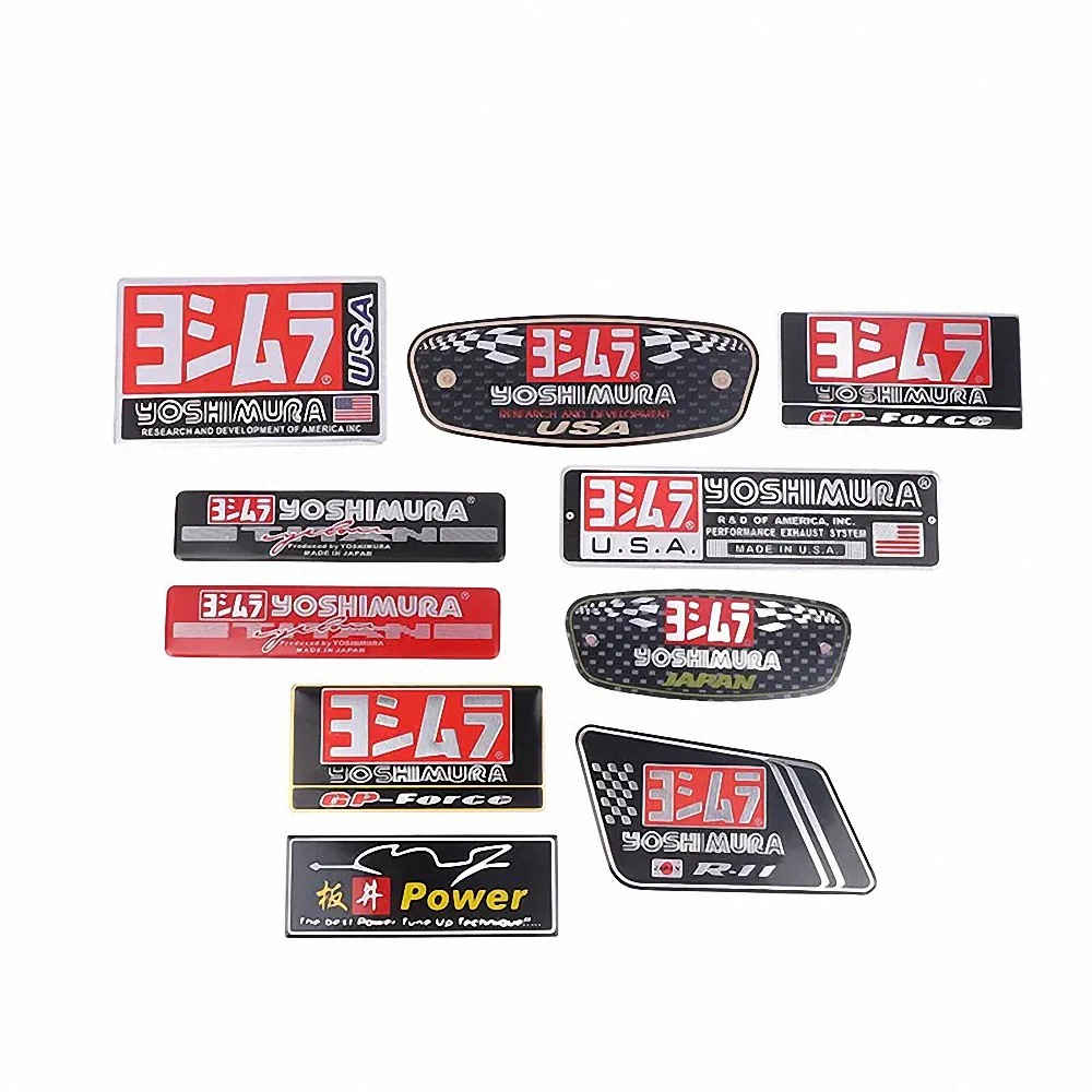 For Yoshimura Dirt Bike Exhaust 3D Sticker Motorcycle Accessories DB Killer Muffler Escape R1 R6 GP Alpha AT2 R77 R11 51MM 150CC