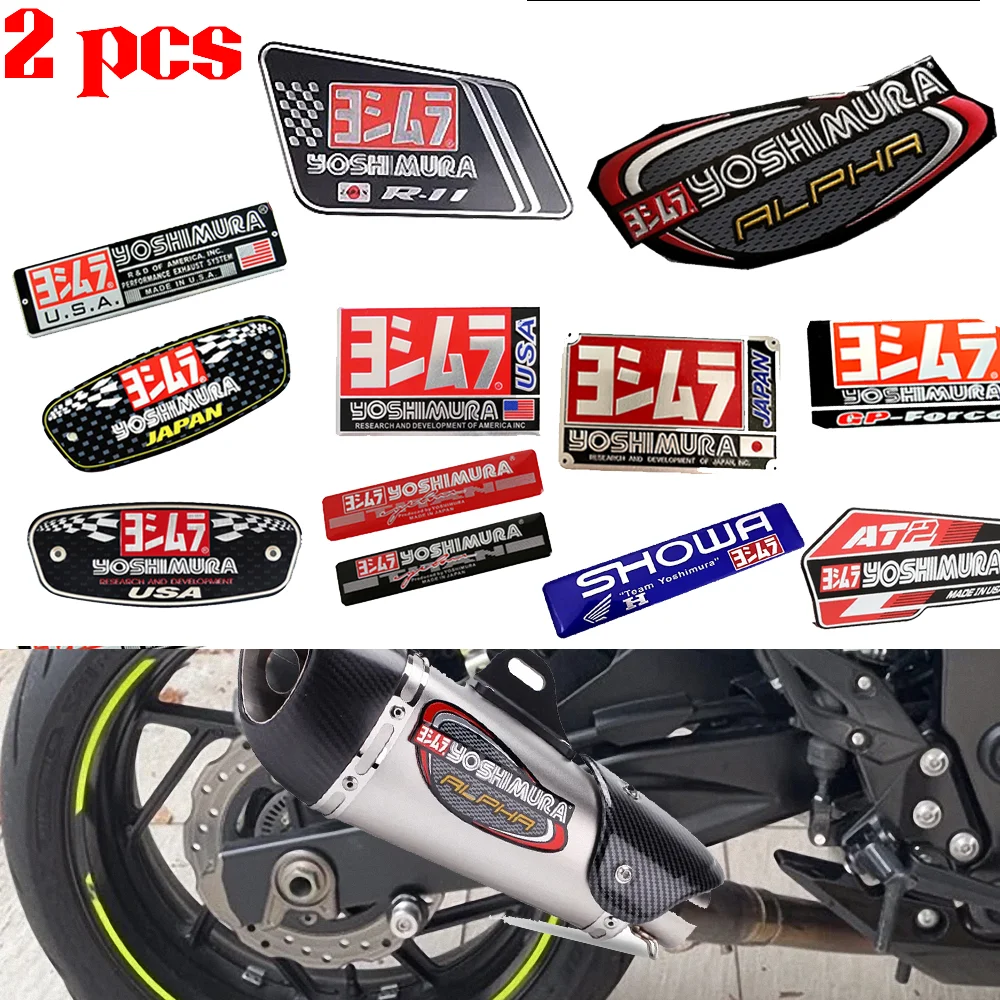 For Yoshimura Dirt Bike Exhaust 3D Sticker Motorcycle Accessories DB Killer Muffler Escape R1 R6 GP Alpha AT2 R77 R11 51MM 150CC
