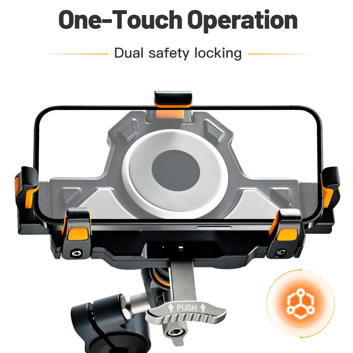 Universal Motorcycle Phone Holder Alloy Anti-Shake 360° Adjustable Motos Bike Navigation Bracket Metal Motorcycles Accessory