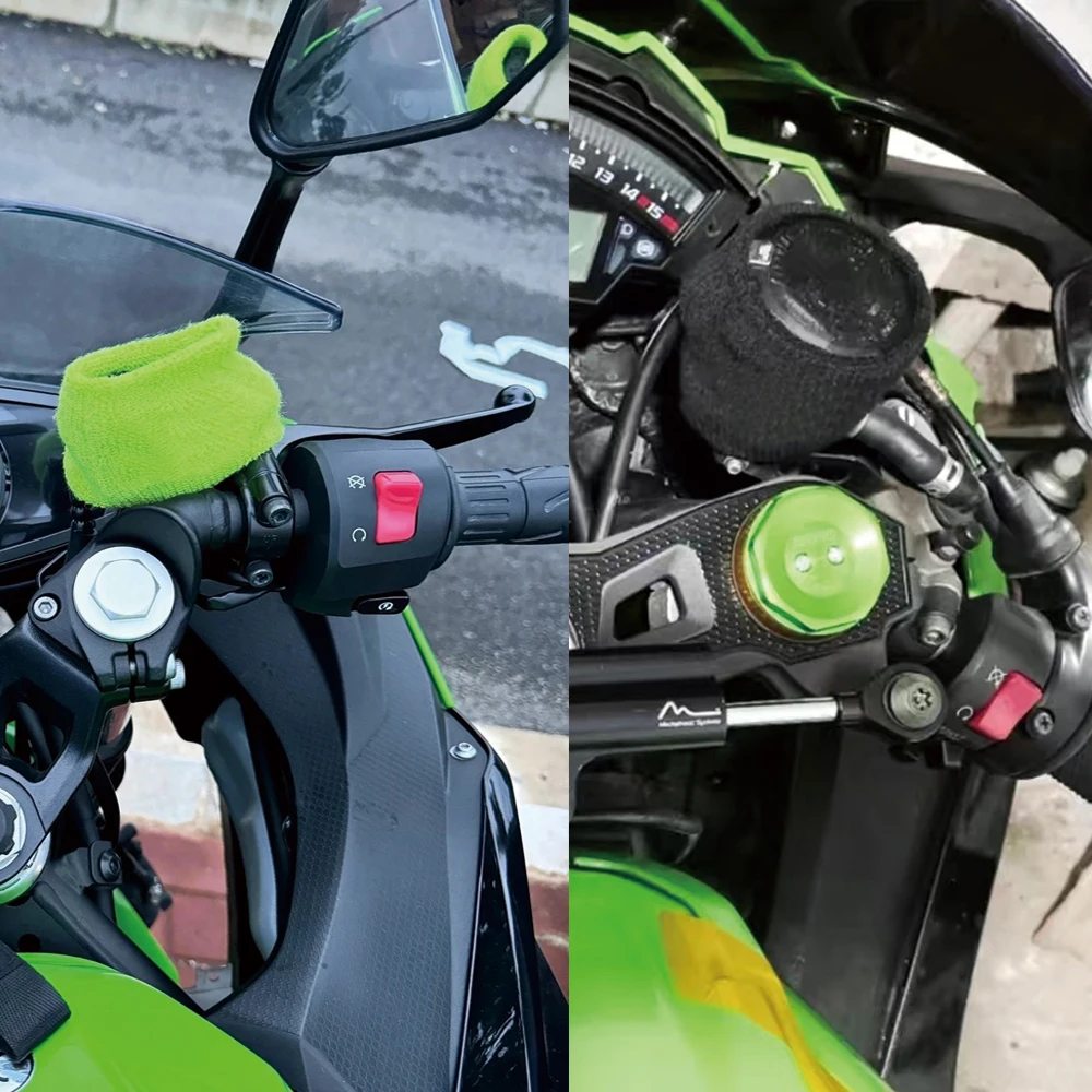 Universal Motorcycle Front Fluid Oil Brake Reservoir Sock For Honda CBR Ducati Kawasaki Ninja Yamaha YZF KTM Suzuki GSXR Triumph