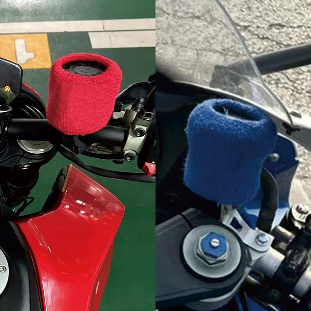 Universal Motorcycle Front Fluid Oil Brake Reservoir Sock For Honda CBR Ducati Kawasaki Ninja Yamaha YZF KTM Suzuki GSXR Triumph