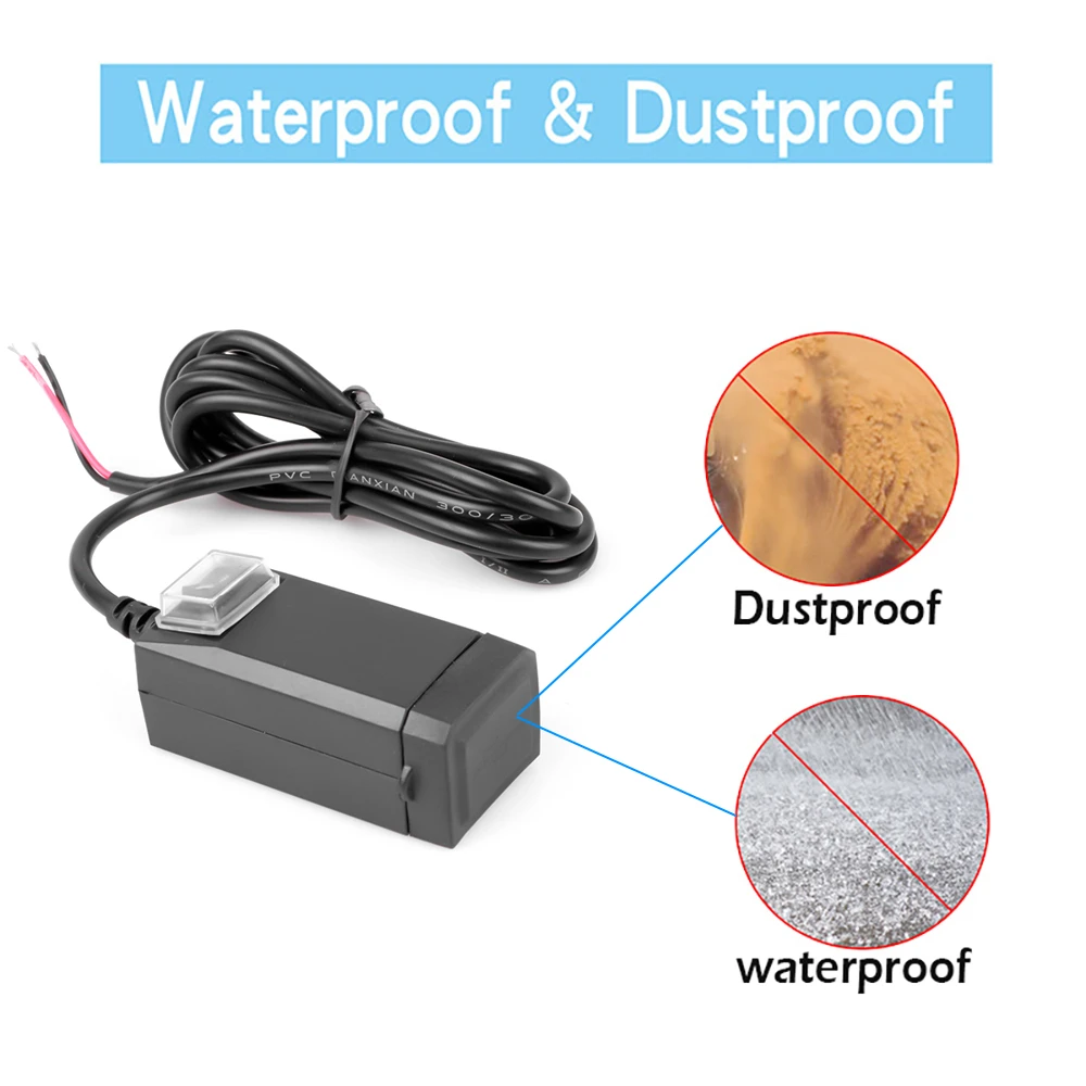 Motorcycle USB Charger QC3.0 Handlebar Fast Charging Waterproof 12V Socket Adapter With With ON/Off Switch For Phone Navigation