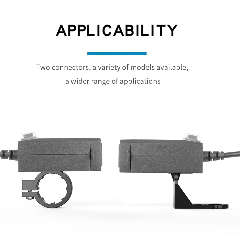 Motorcycle USB Charger QC3.0 Handlebar Fast Charging Waterproof 12V Socket Adapter With With ON/Off Switch For Phone Navigation