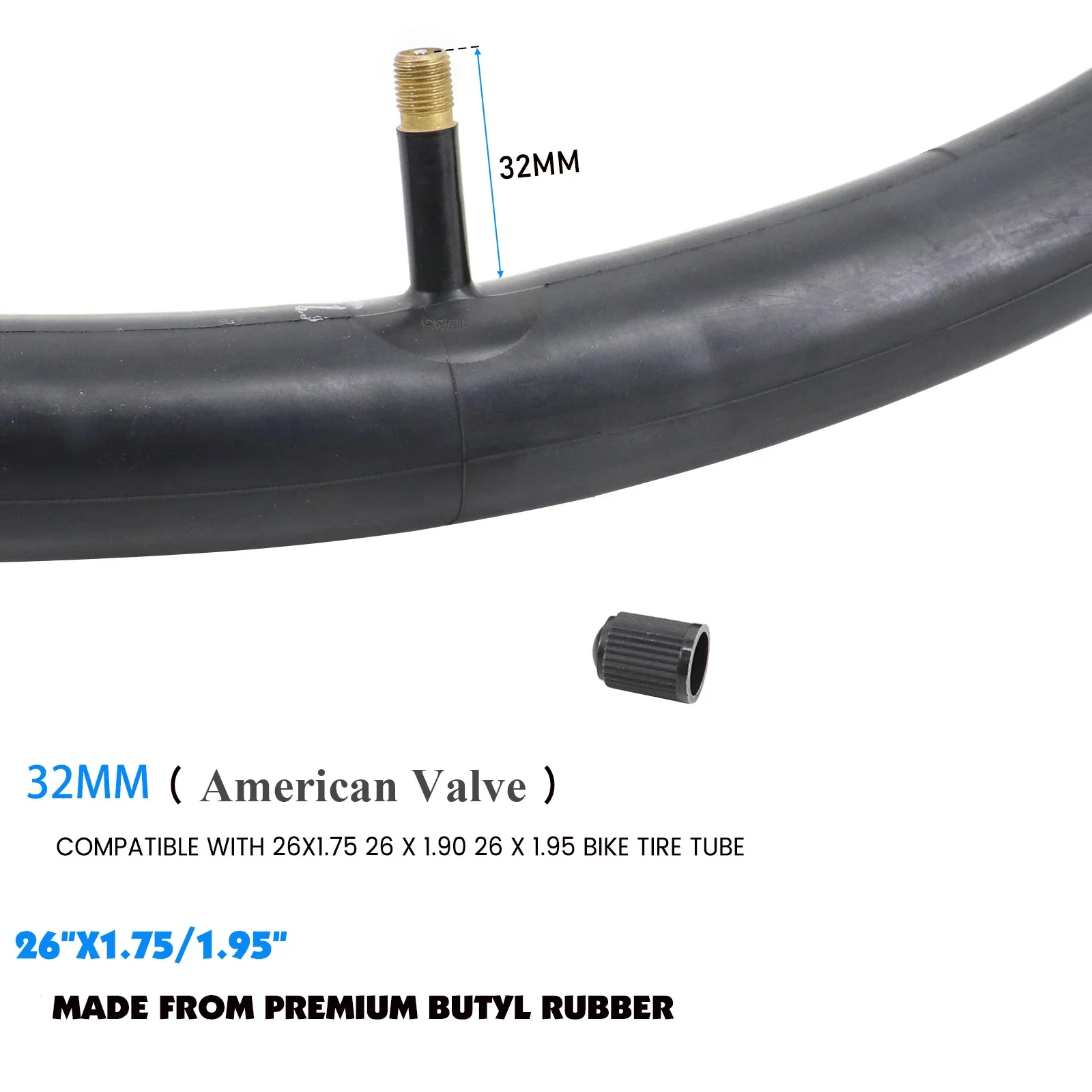 1PCS Bicycle Inner Tube Tire 26x1.75/1.95 26 inch Folding Small Wheel Tube Single Bike Cycling MTB Mountain Road Bike Inner Tube