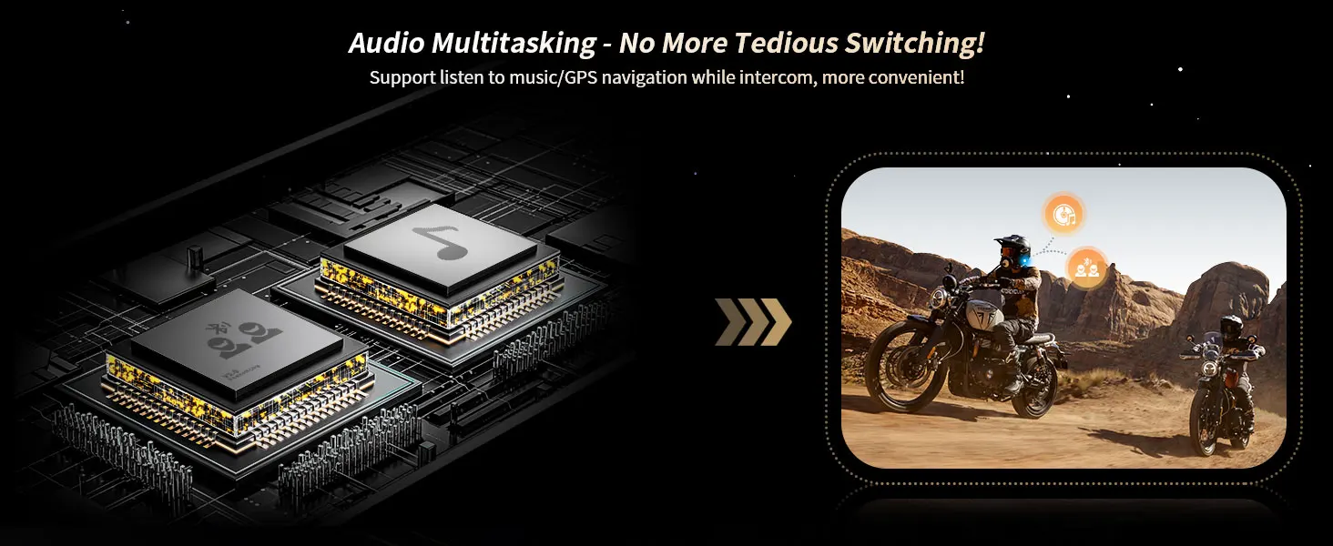 2pcs Fodsports FX8 Pro Motorcycle Helmet Intercom Bluetooth Headset Interphone,10 Riders 2000M,Dual Chip,Support APP.