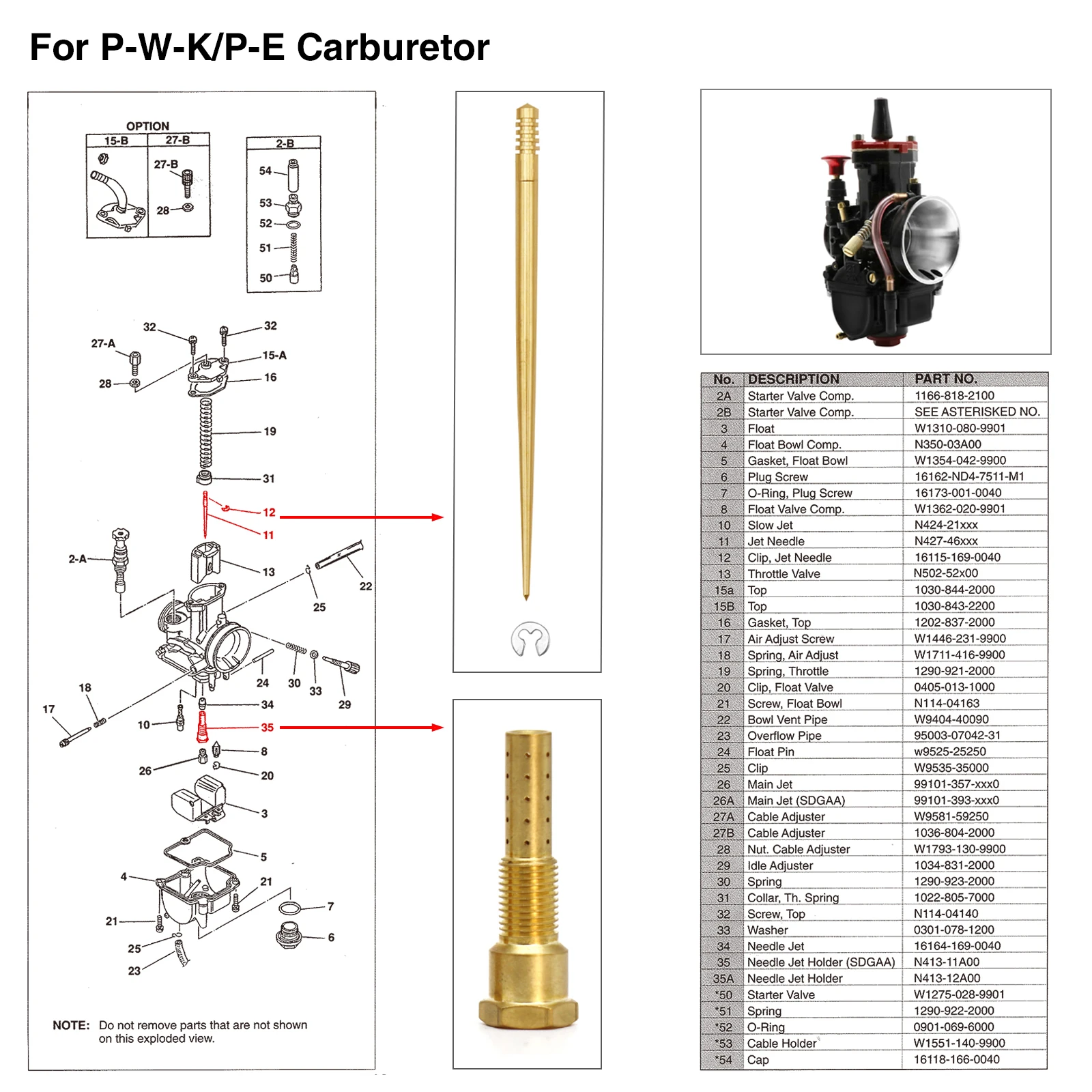ZSDTRP 10pcs Keihin PE PWK 21-34mm Motorcycle Modified Carburetor Main Oil Needle Diaphragm Part Jet needle N427-46