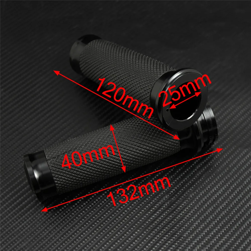 Motorcycle Universal 1"25mm Handle Bar Hand Grips Black For Harley Touring Road King Dyna VRSC Sportster XL 883 1200 XR Softail