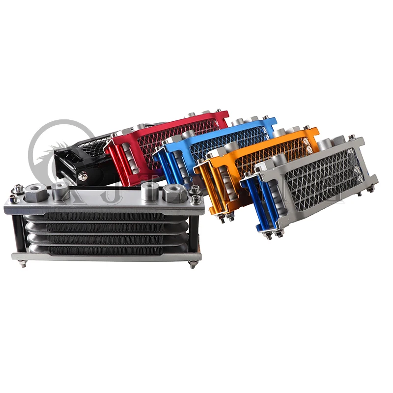 Motocross Universal 50cc-140cc Modified Oil Cooler Oil Radiator Kit for Honda Yamaha Kawasaki Dirt Bike Mopeds Enduro Motocross