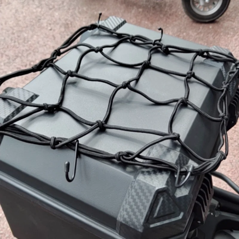 Motorcycle Cargo Net , Elastic Luggage Mesh Nets for Motorcycle Bike Scooter, Heavy Duty Bungee Holder Organizer Accessories
