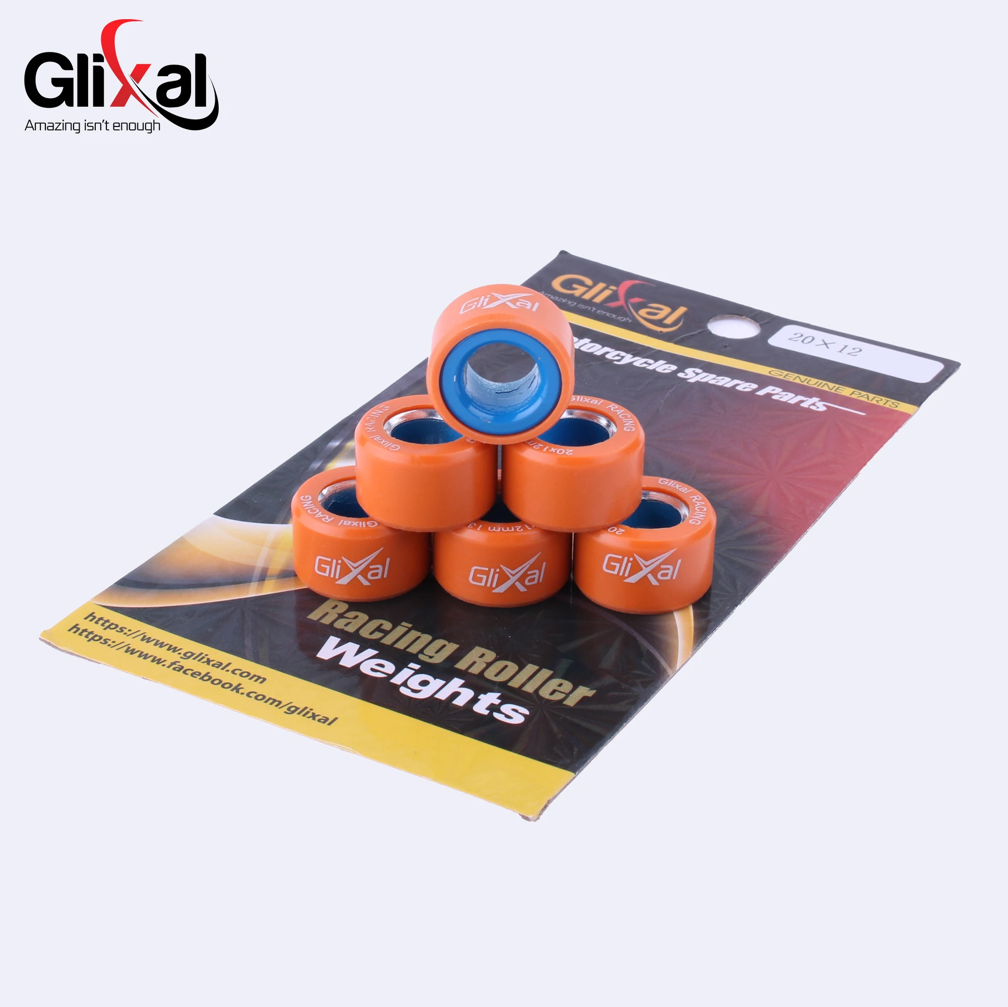 Glixal 20x12mm High Performance Racing Variator Roller Weights for Benelli MBK Yamaha Aerox 155 Nmax Zuma Vino 125 Scooter ATV