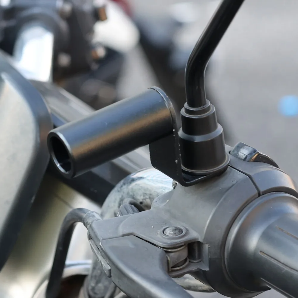 Motorcycle Mirror Extender Riser Universal CNC Aluminum Side Mirror Adapter Bracket Motorbike Scooter E-Bike Modification Parts