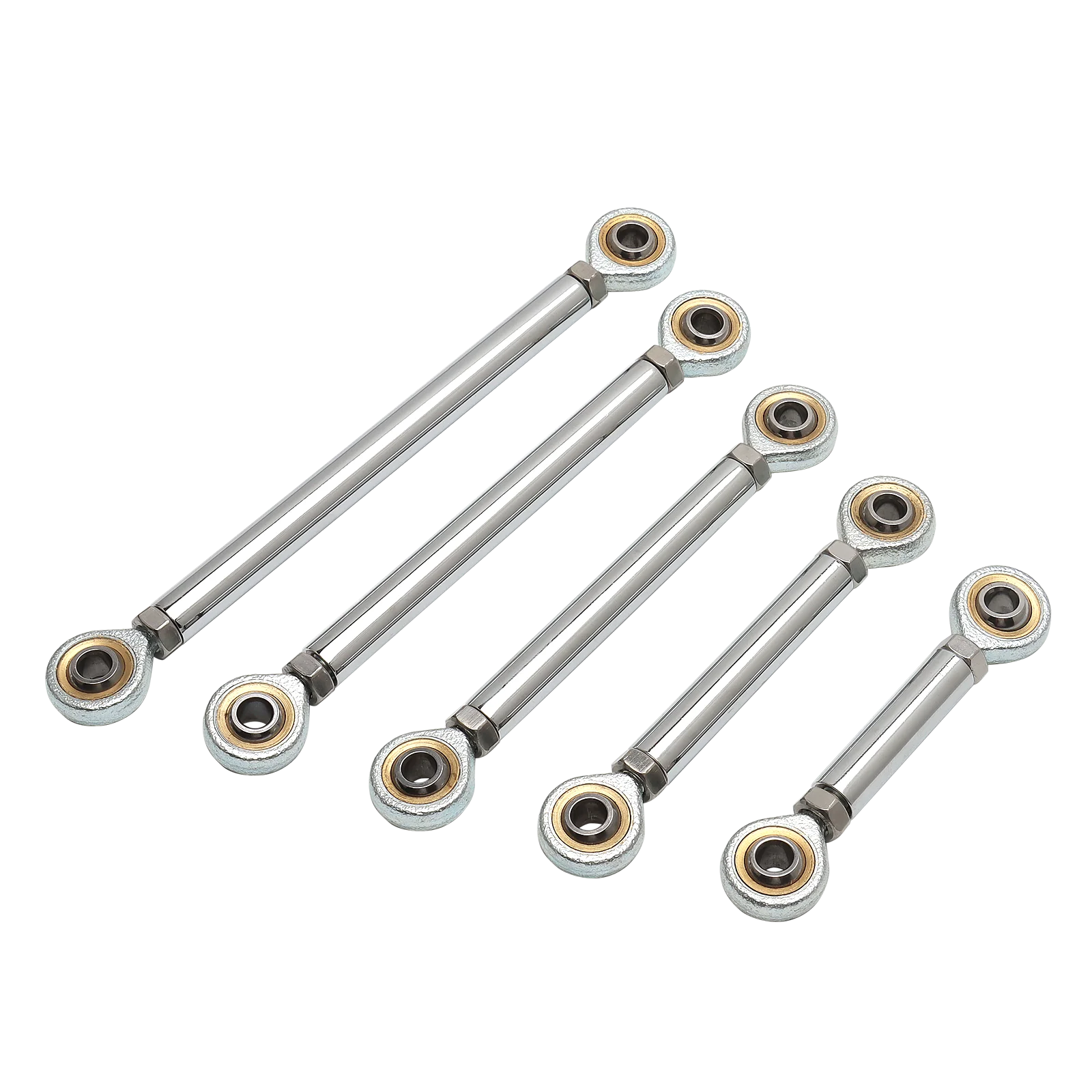 Chrome Motorcycle Shift Rod Linkage M6 Left-Right Side Thread 40-400mm 60 80 100 120 160 180 200 220 240 260 280 320 340 380mm