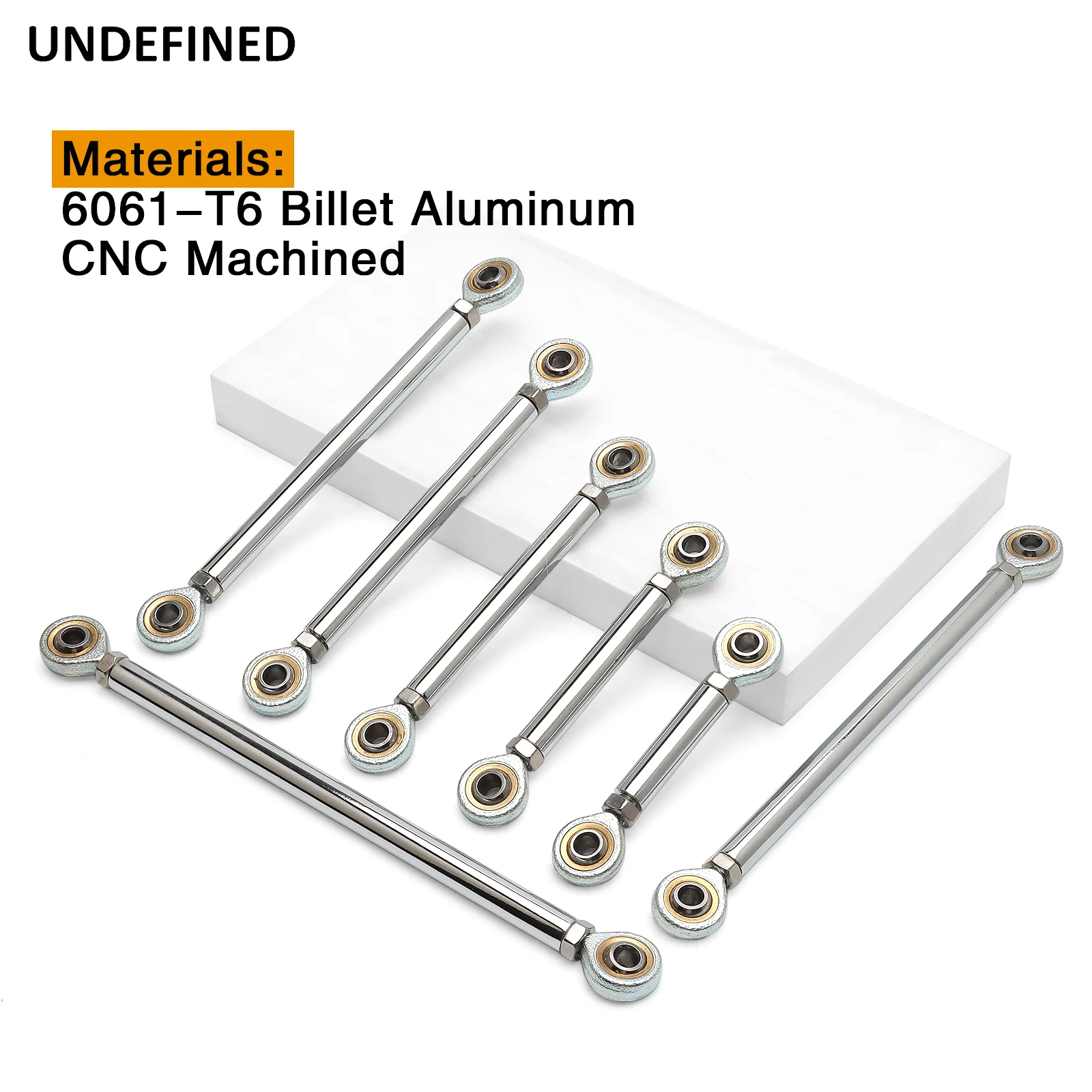 Chrome Motorcycle Shift Rod Linkage M6 Left-Right Side Thread 40-400mm 60 80 100 120 160 180 200 220 240 260 280 320 340 380mm