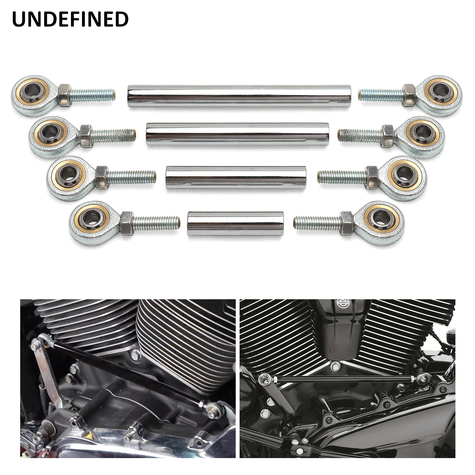 Chrome Motorcycle Shift Rod Linkage M6 Left-Right Side Thread 40-400mm 60 80 100 120 160 180 200 220 240 260 280 320 340 380mm