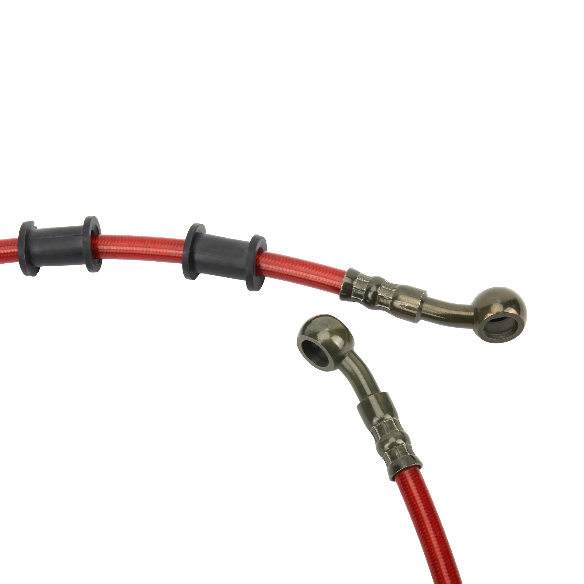 800mm/1000mm/1100mm/1200mm Motorcycle Brake Hose Kit - Stainless Steel Braided Hydraulic Brake Line for Universal Fitment