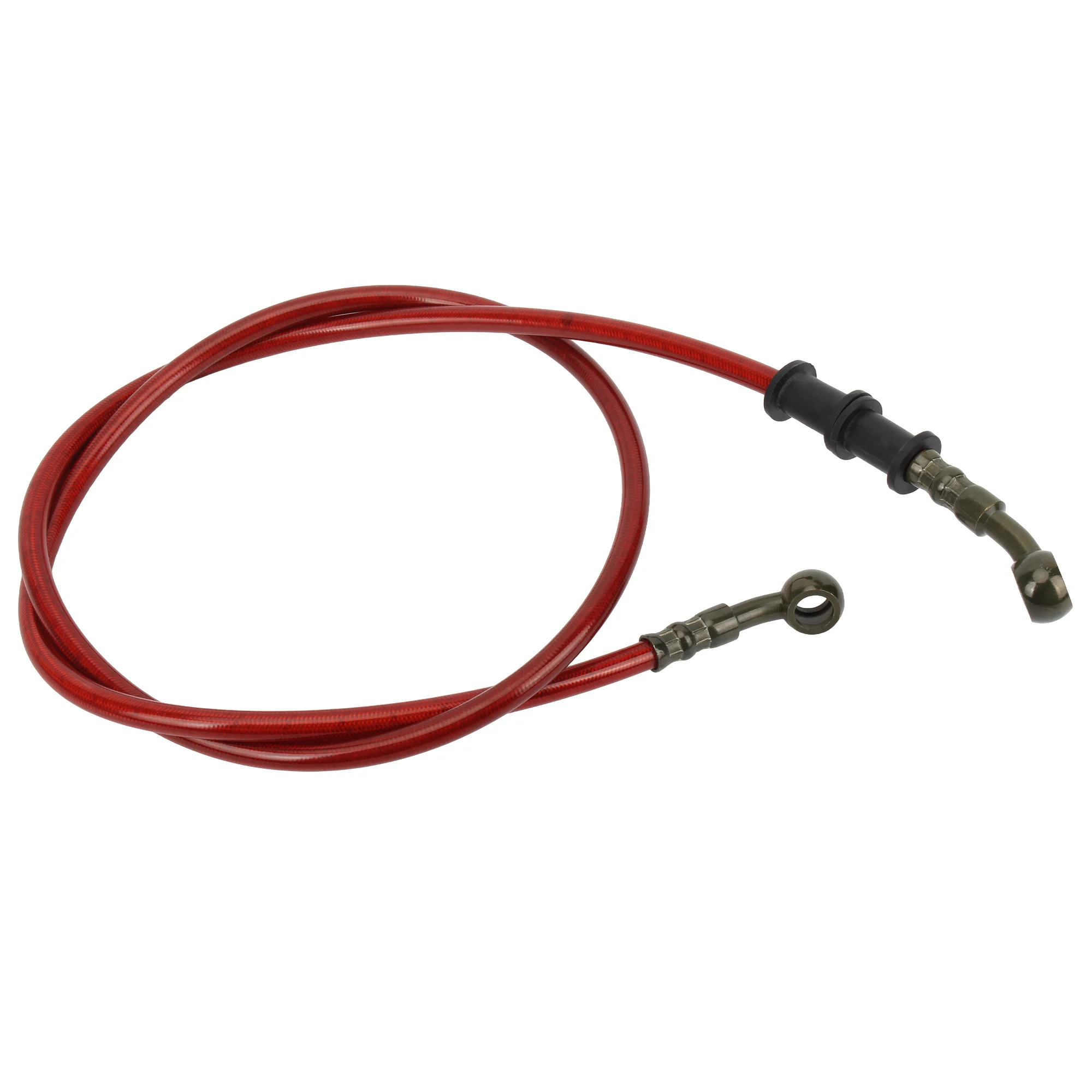 800mm/1000mm/1100mm/1200mm Motorcycle Brake Hose Kit - Stainless Steel Braided Hydraulic Brake Line for Universal Fitment