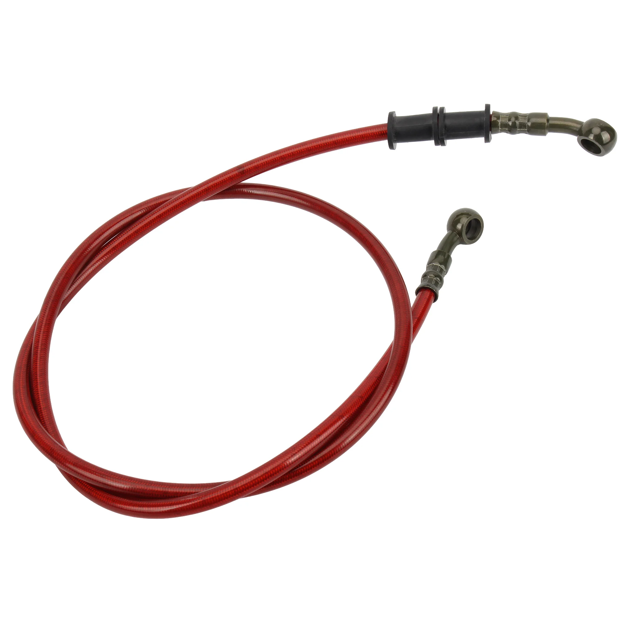 800mm/1000mm/1100mm/1200mm Motorcycle Brake Hose Kit - Stainless Steel Braided Hydraulic Brake Line for Universal Fitment