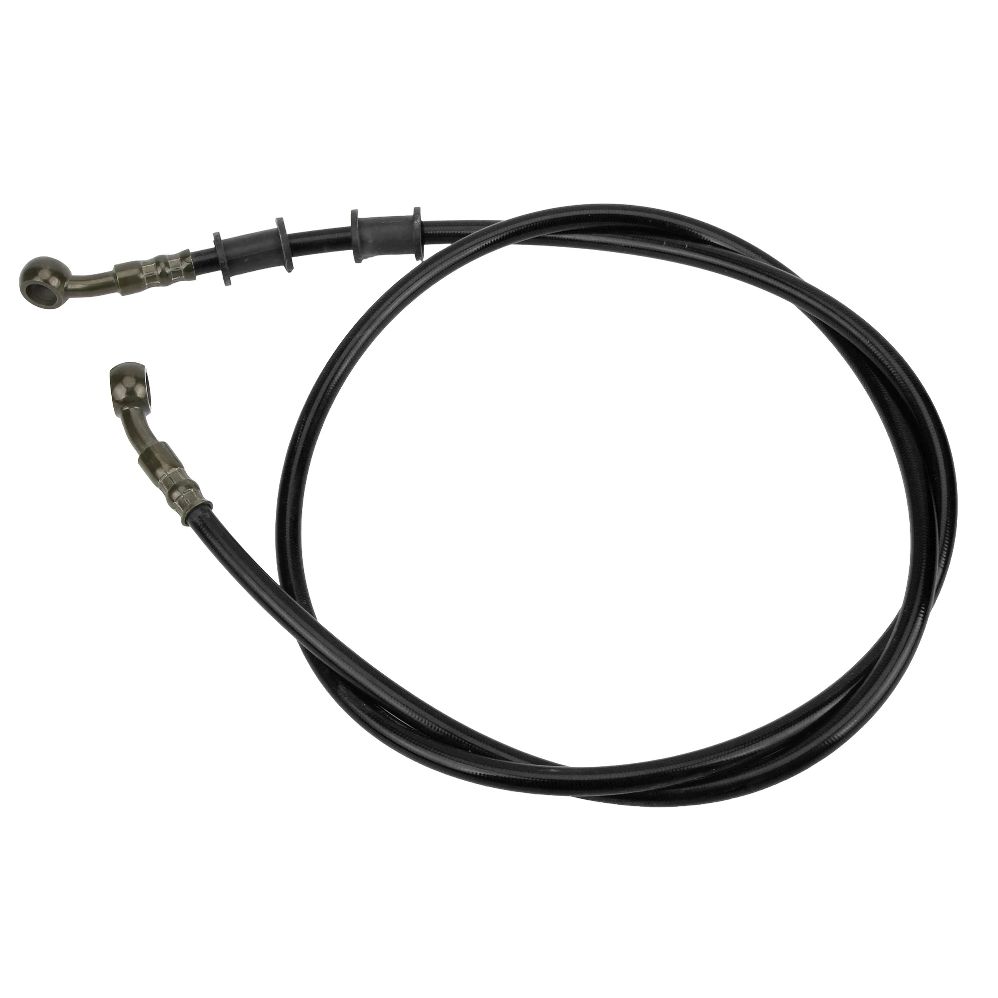 800mm/1000mm/1100mm/1200mm Motorcycle Brake Hose Kit - Stainless Steel Braided Hydraulic Brake Line for Universal Fitment