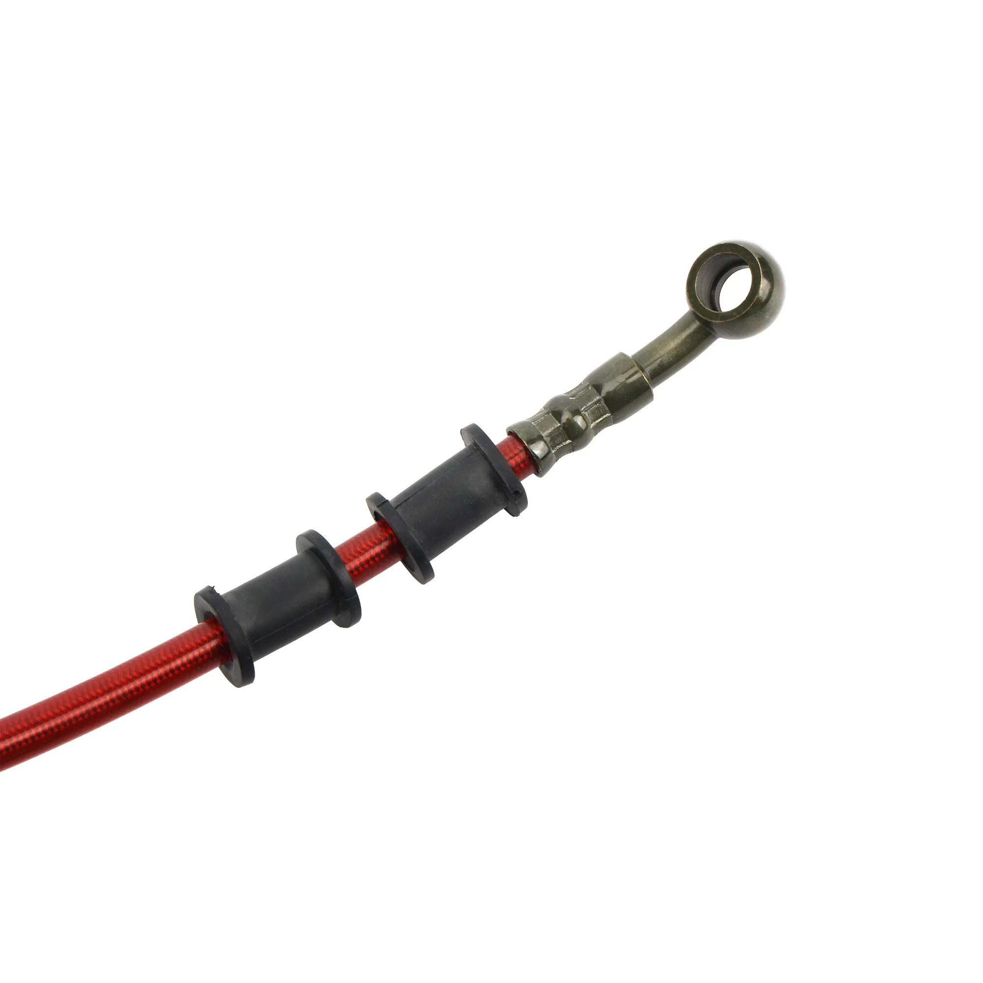 800mm/1000mm/1100mm/1200mm Motorcycle Brake Hose Kit - Stainless Steel Braided Hydraulic Brake Line for Universal Fitment