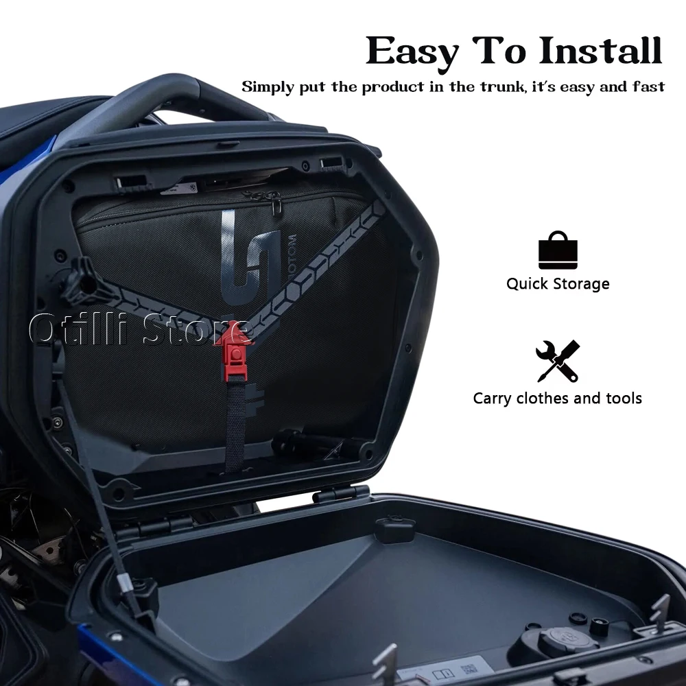 NEW Motorcycle Accessories Side Luggage Bags For BMW R 1300 RT Black Topcase Next Inner Bag R1300RT R 1300RT R1300 RT 2025