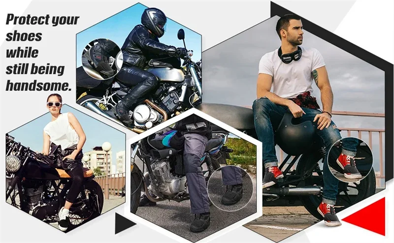 Motorcycle Riding Anti-slip Shoe Cover Motorcycle Shoes Foot Cover Motorcycle Boot Shifter Protector Protective Pad 1/2/4 pcs