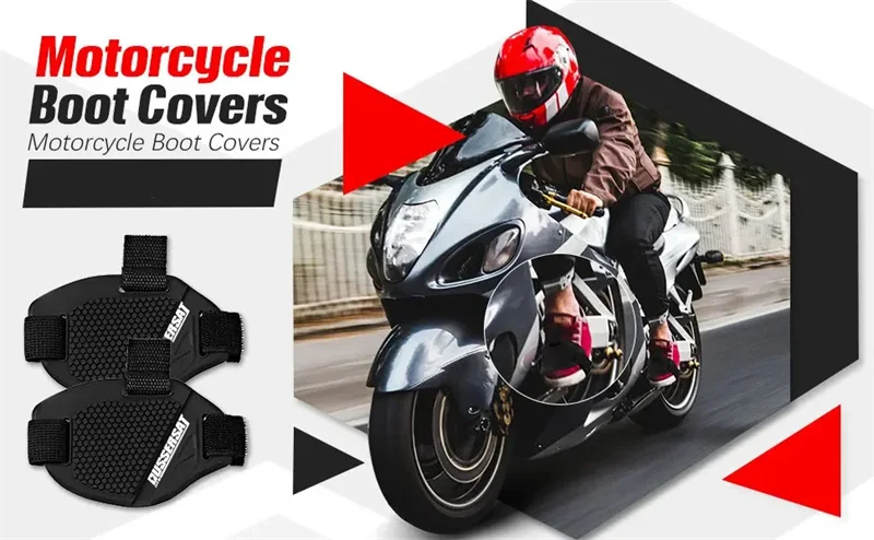 Motorcycle Riding Anti-slip Shoe Cover Motorcycle Shoes Foot Cover Motorcycle Boot Shifter Protector Protective Pad 1/2/4 pcs