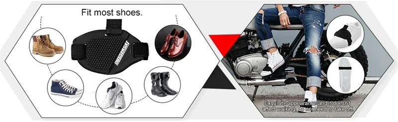 Motorcycle Riding Anti-slip Shoe Cover Motorcycle Shoes Foot Cover Motorcycle Boot Shifter Protector Protective Pad 1/2/4 pcs