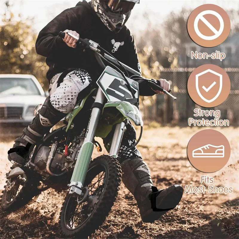 Motorcycle Riding Anti-slip Shoe Cover Motorcycle Shoes Foot Cover Motorcycle Boot Shifter Protector Protective Pad 1/2/4 pcs