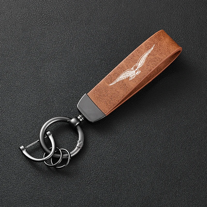 For Guzzi V85TT V7 V9 Breva 850 1100 1200 GRISO 1100 NORGE 1200 GT8V 75 High-Grade Leather Motorcycle Keychain Holder Keyring