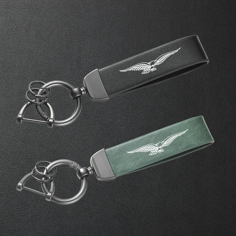 For Guzzi V85TT V7 V9 Breva 850 1100 1200 GRISO 1100 NORGE 1200 GT8V 75 High-Grade Leather Motorcycle Keychain Holder Keyring
