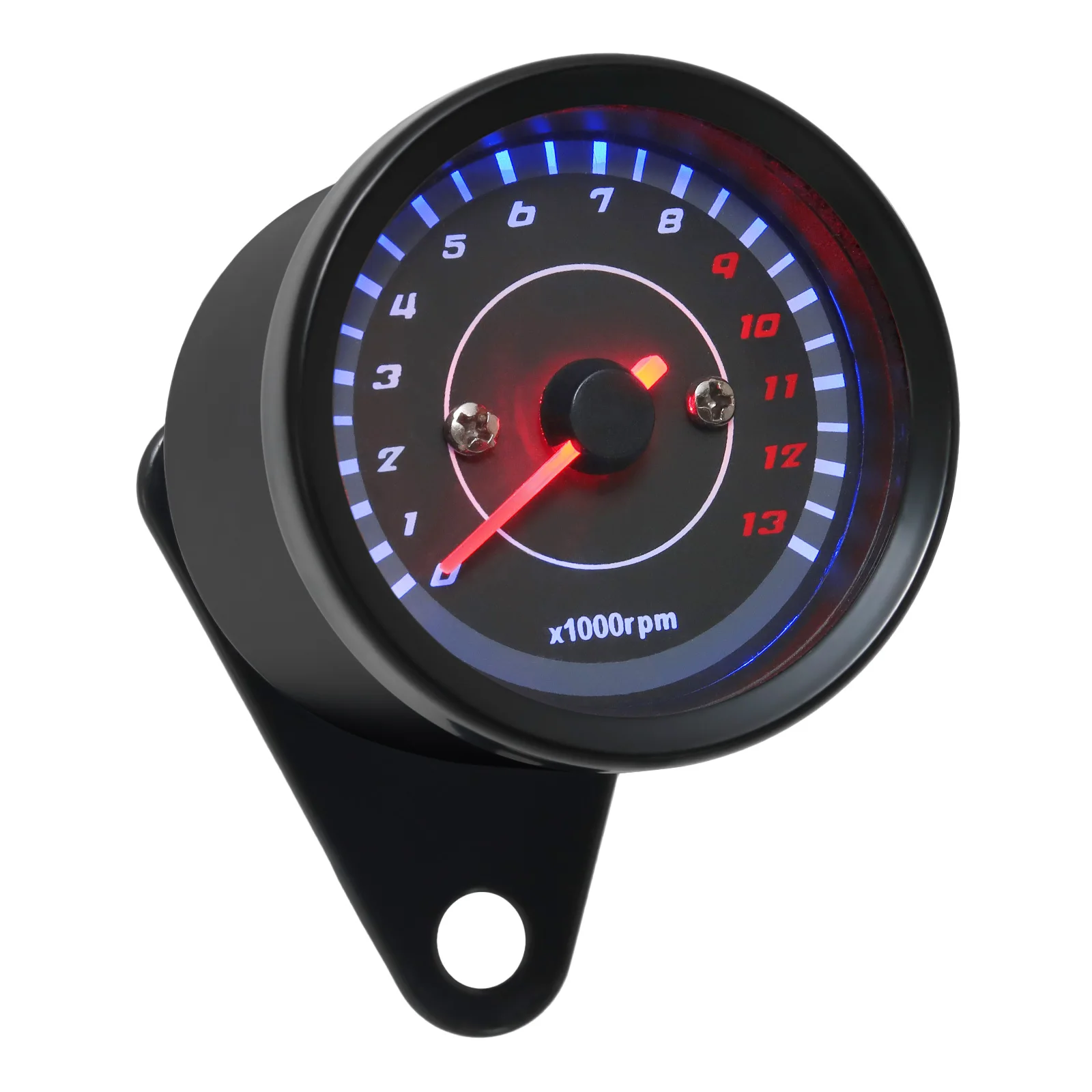 12V Universal Motorcycle Tachometer LED Electronic Tach Gauge Motobike Accessory Machinery Electronic Tachometer 0-13000 RPM