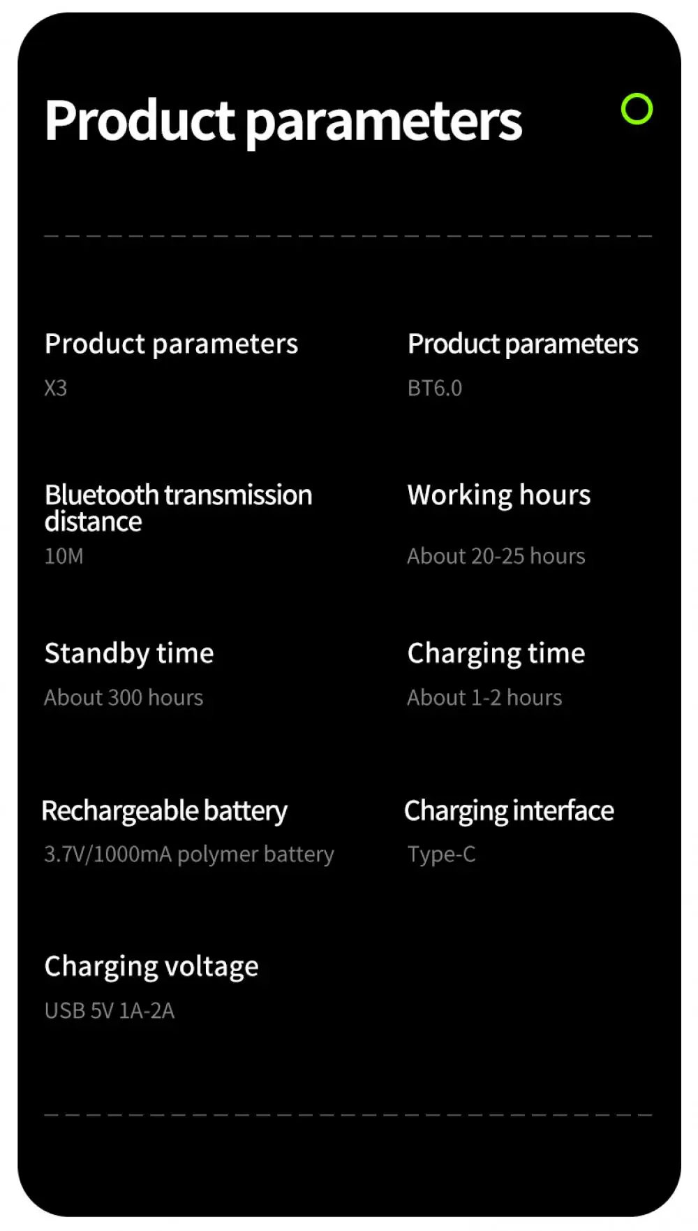 Motorcycle Bluetooth 6.0 Helmet Headset 1000mAh Moto Earphone Motorbike Hands Free Wireless Headphone with Ambient light