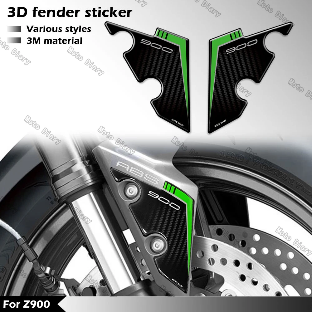 3D Motorcycle Fender Sticker Front Fender Decals Accessories For Z900 Z 900 2021-2025