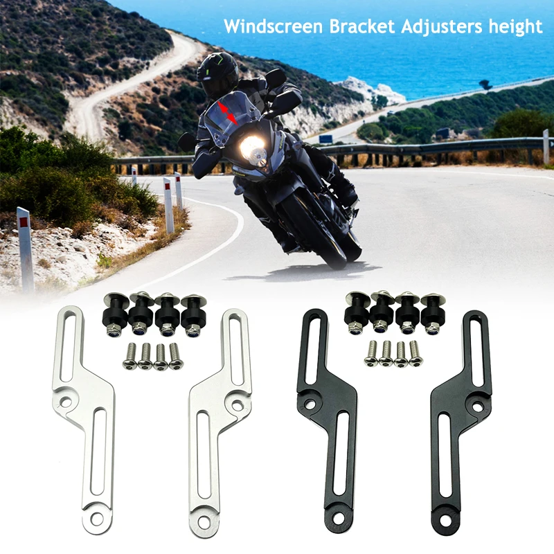 For SUZUKI V-STORM 650 DL650 Windscreen Adjusters Motorcycle CNC Windshield Bracket V STROM 650 DL 650 2017-2022 2018 2019 2020
