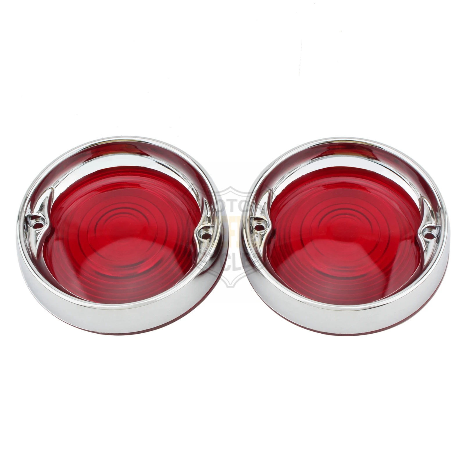 Deep Dish Turn Signal Lenses Bezels Trim Ring Flat Chrome For Harley Road Glide Road King Electra Tour Glide Heritage 1986-2021