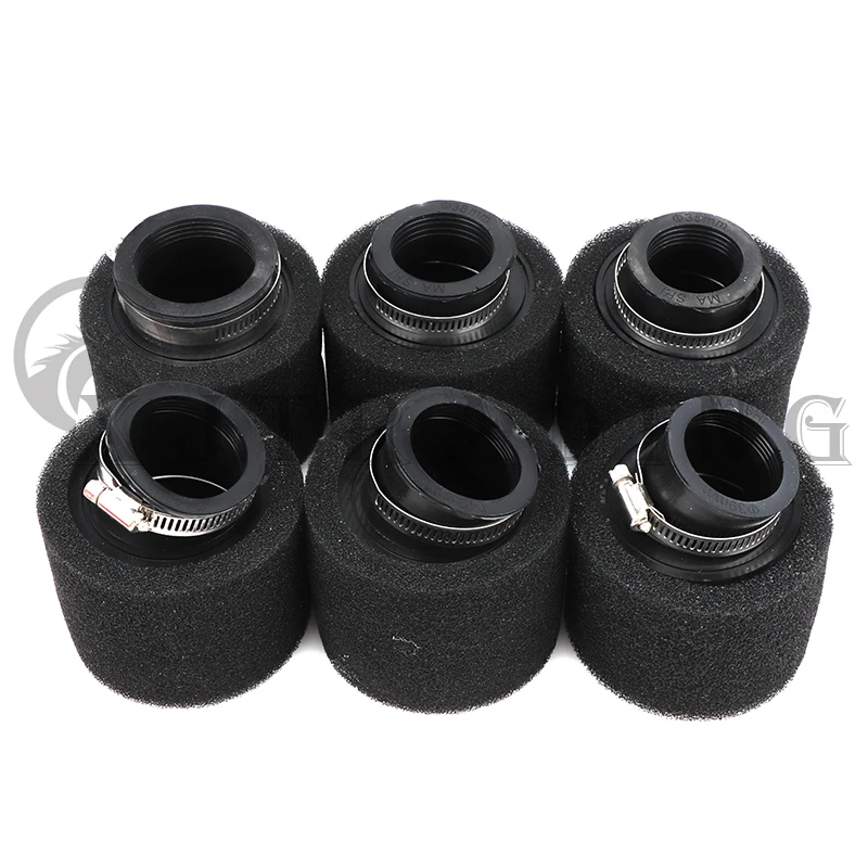 Motorcycle Scooter Dirt Pit Bike Moped Parts 35mm 38mm 42mm 45mm 48mm 50mm 60mm Bend Elbow Neck Foam Air Filter Sponge Cleaner