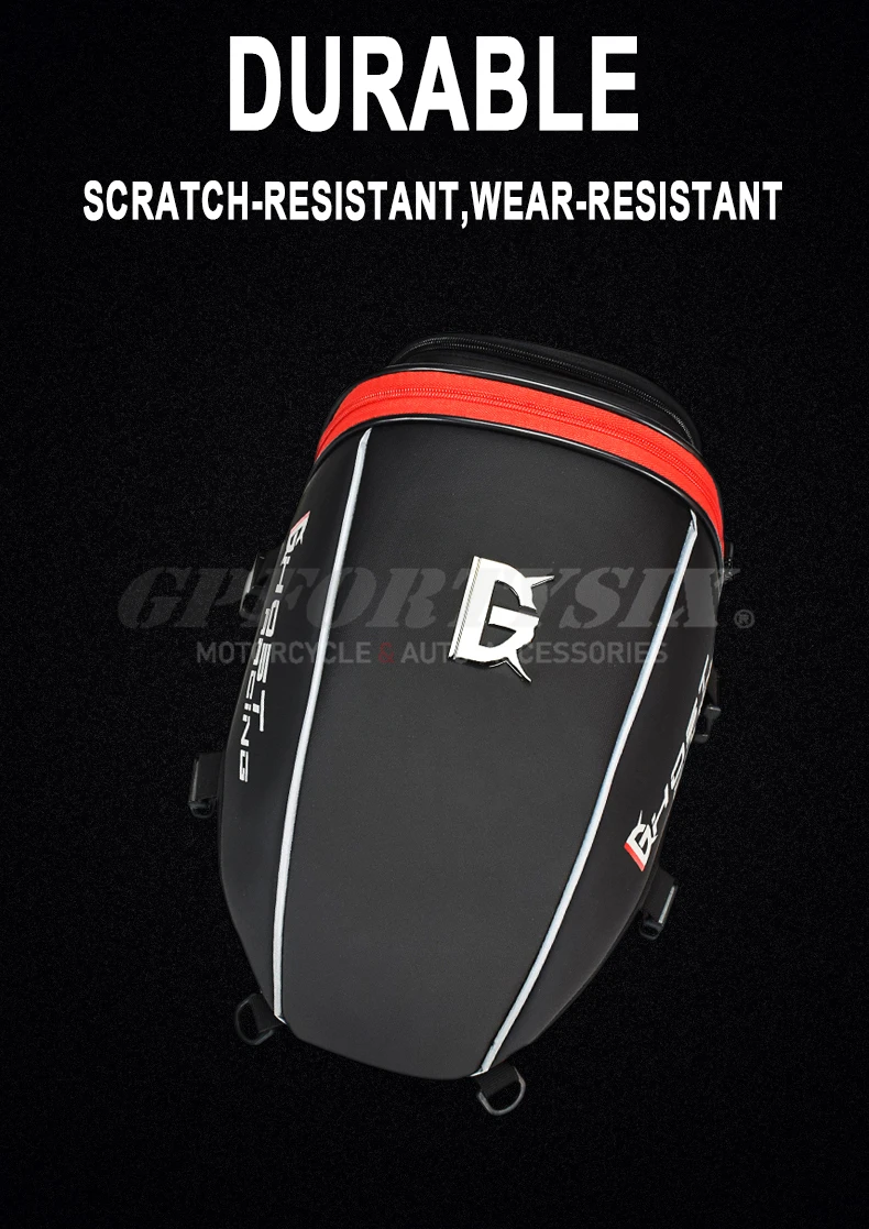 GHOST RACING Motorcycle Tail Tank Bag Waterproof Multifunction Backage Motobike 10L Storage Luggage Large Capacity Accessories